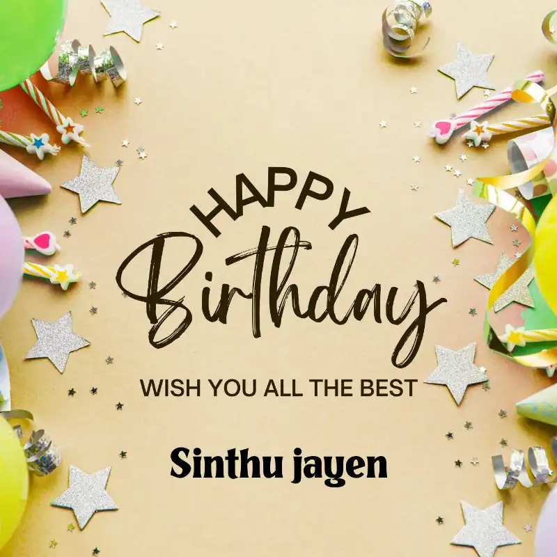Happy Birthday Sinthu jayen Best Greetings Card